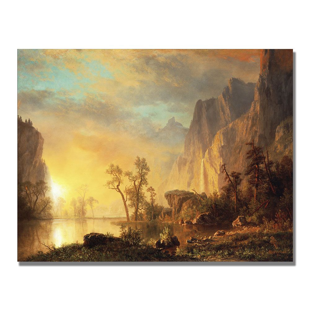 Trademark Global 35x47 inches Albert Biersdant "Sunset In The Rockies"