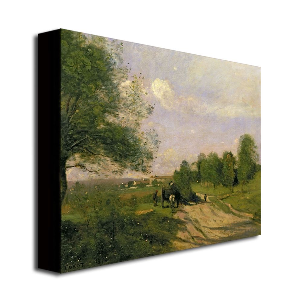 Trademark Global 24x32 inches Jean Baptiste Corot "The Wagon  Souvenir Of Saintry"