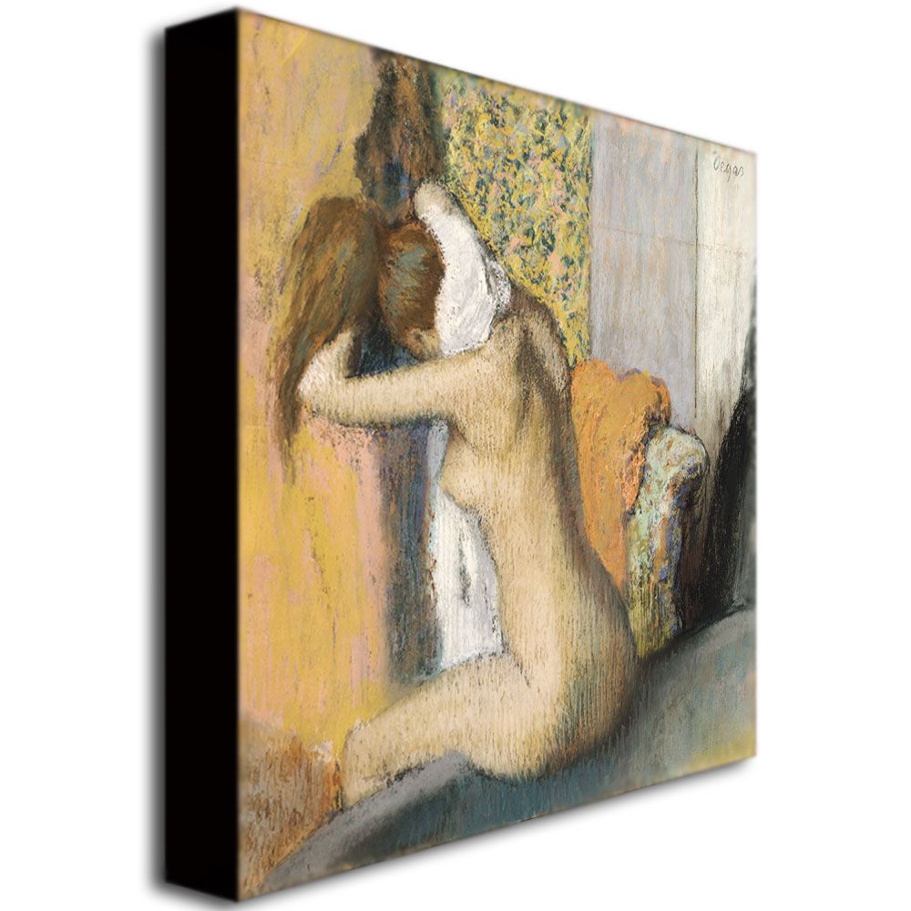 Trademark Global 18x18 inches Edgar Degas  "After The Bath Woman Drying Neck"
