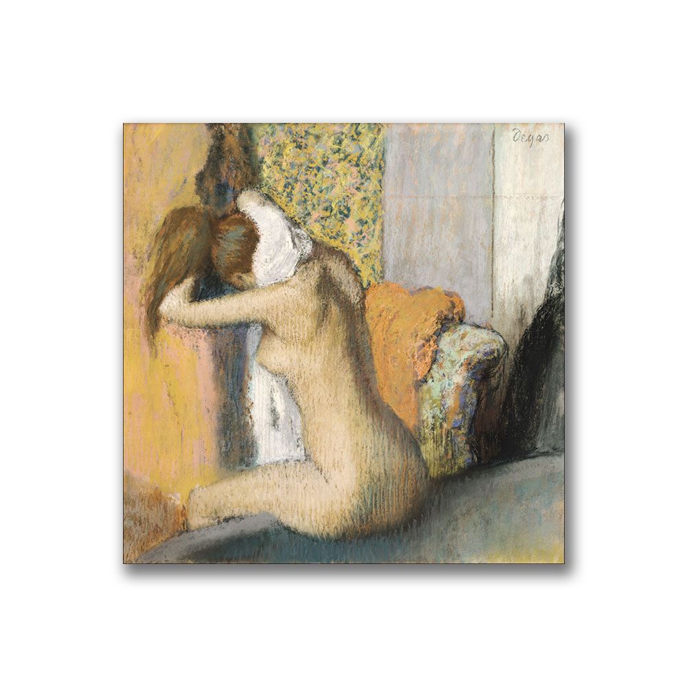 Trademark Global 24x24 inches Edgar Degas  "After The Bath Woman Drying Neck"