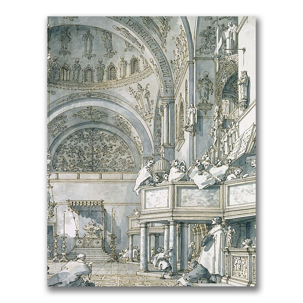 Trademark Global 35x47 inches Canatello "The Choir Singing At St. Mark's