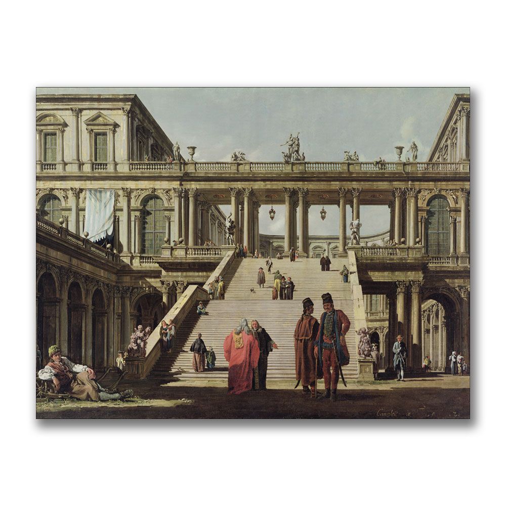 Trademark Global 24x32 inches Canatello "Castle Courtyard  1762"
