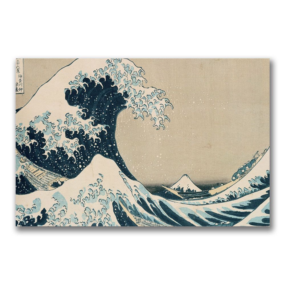 Trademark Global 30x47 inches Kanagawa-Katsushika Hokusai "The Great Wave"