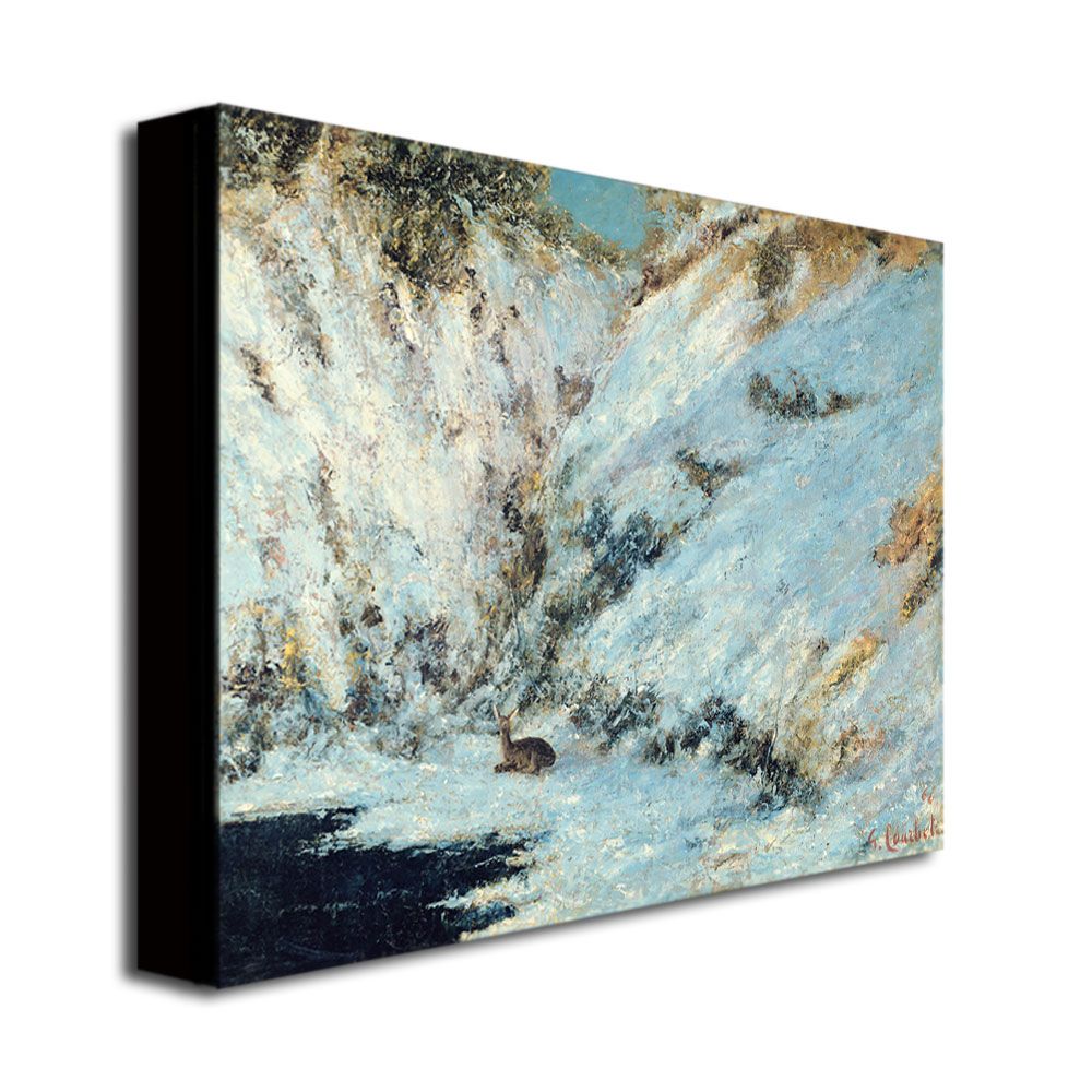 Trademark Global 18x24 inches Gustave Courbet "Snowy Landscape  1876"