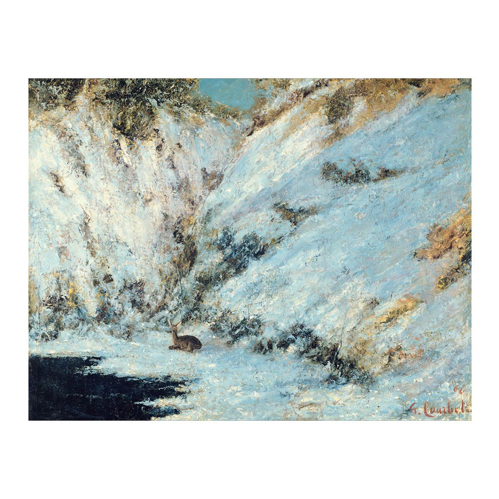 Trademark Global 18x24 inches Gustave Courbet "Snowy Landscape  1876"
