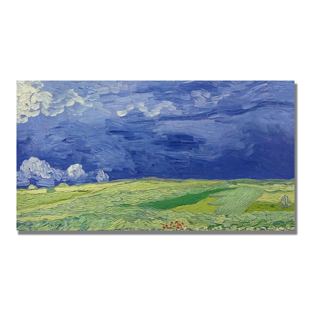 Trademark Global 24x47 inches Vincent Van Gogh "Wheatfields Under Thundercloud"