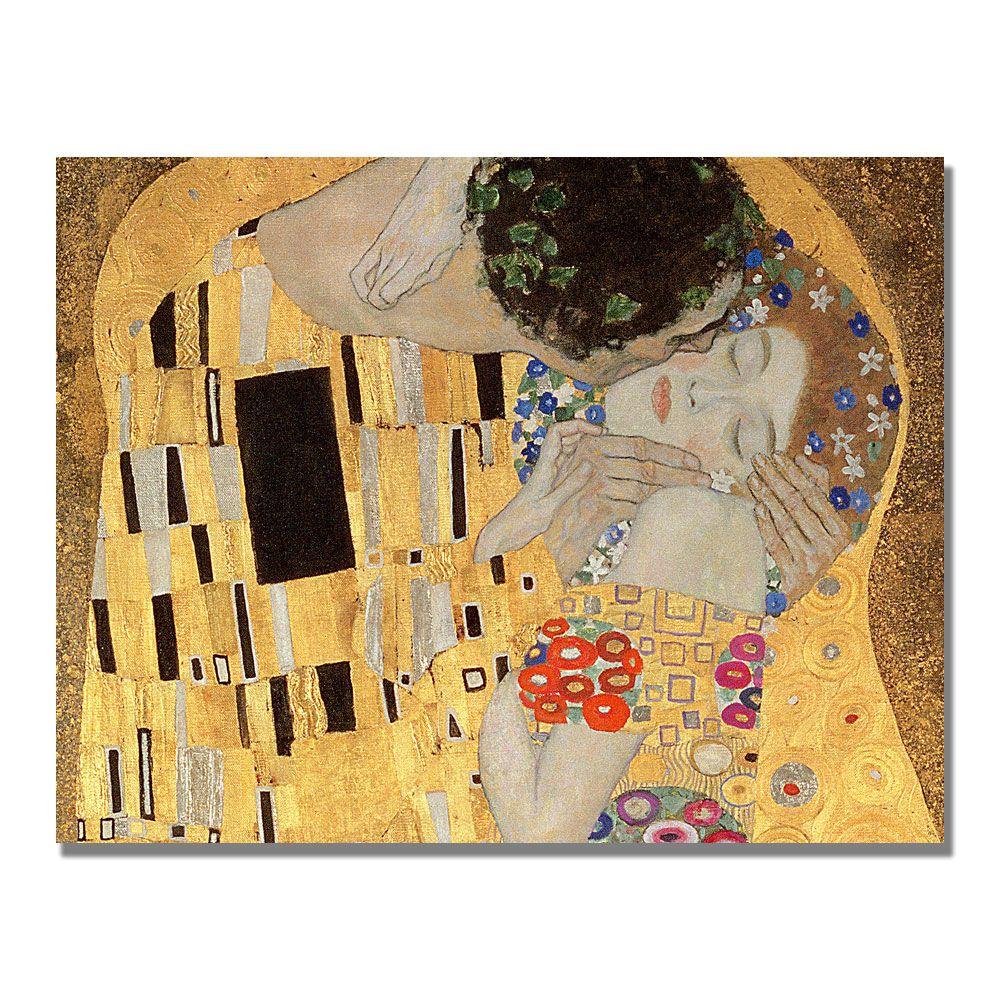 Trademark Global 35x47 inches Gustav Klimt  "The Kiss"