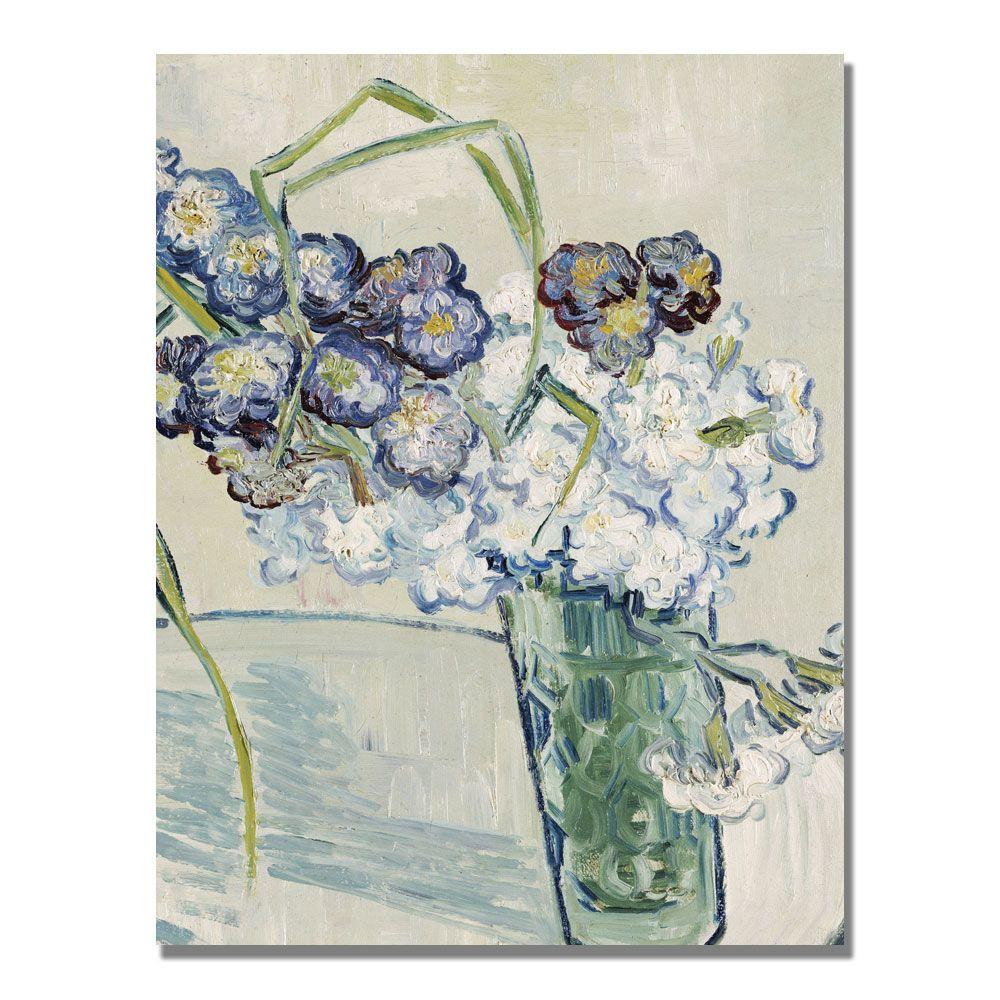 Trademark Global 24x32 inches Vincent Van Gogh "Still Life  Vase Of Carnations"