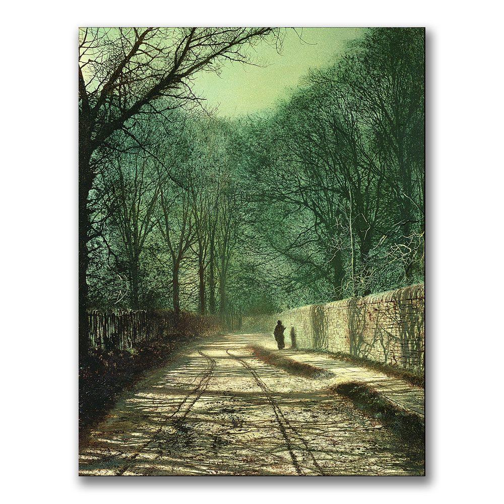 Trademark Global 18x24 inches John Grimshaw "Tree Shadows In The Park Wall"