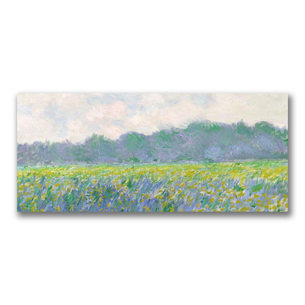 Trademark Global 10x24 inches Claude Monet "Field Of Yellow Irises At Giverny"