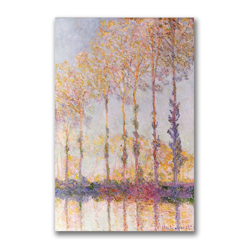 Trademark Global 22x32 inches Claude Monet "Poplars On The Banks Of The Epte"