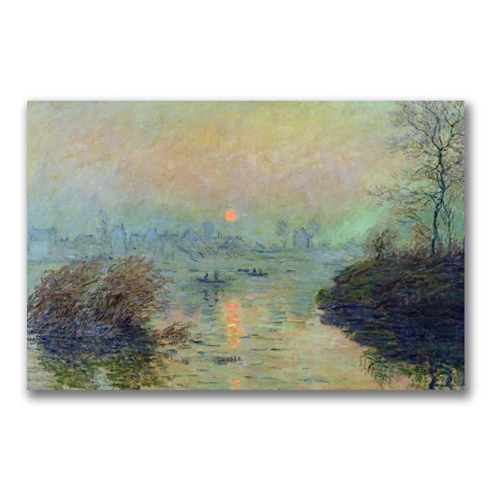 Trademark Global 30x47 inches Claude Monet "Sun Setting Over The Seine"
