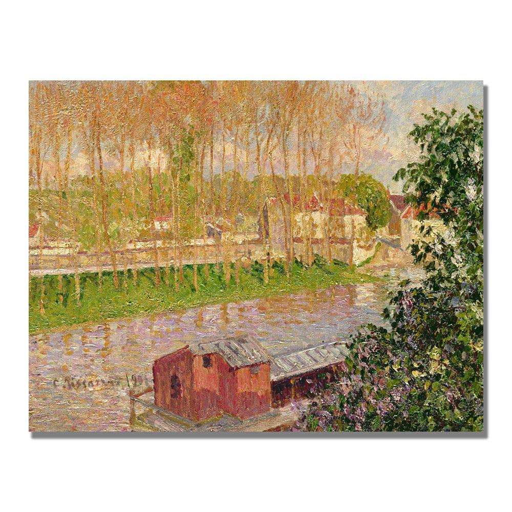 Trademark Global 35x47 inches Camille Pissaro  "Sunset At Moret Sur Loing"