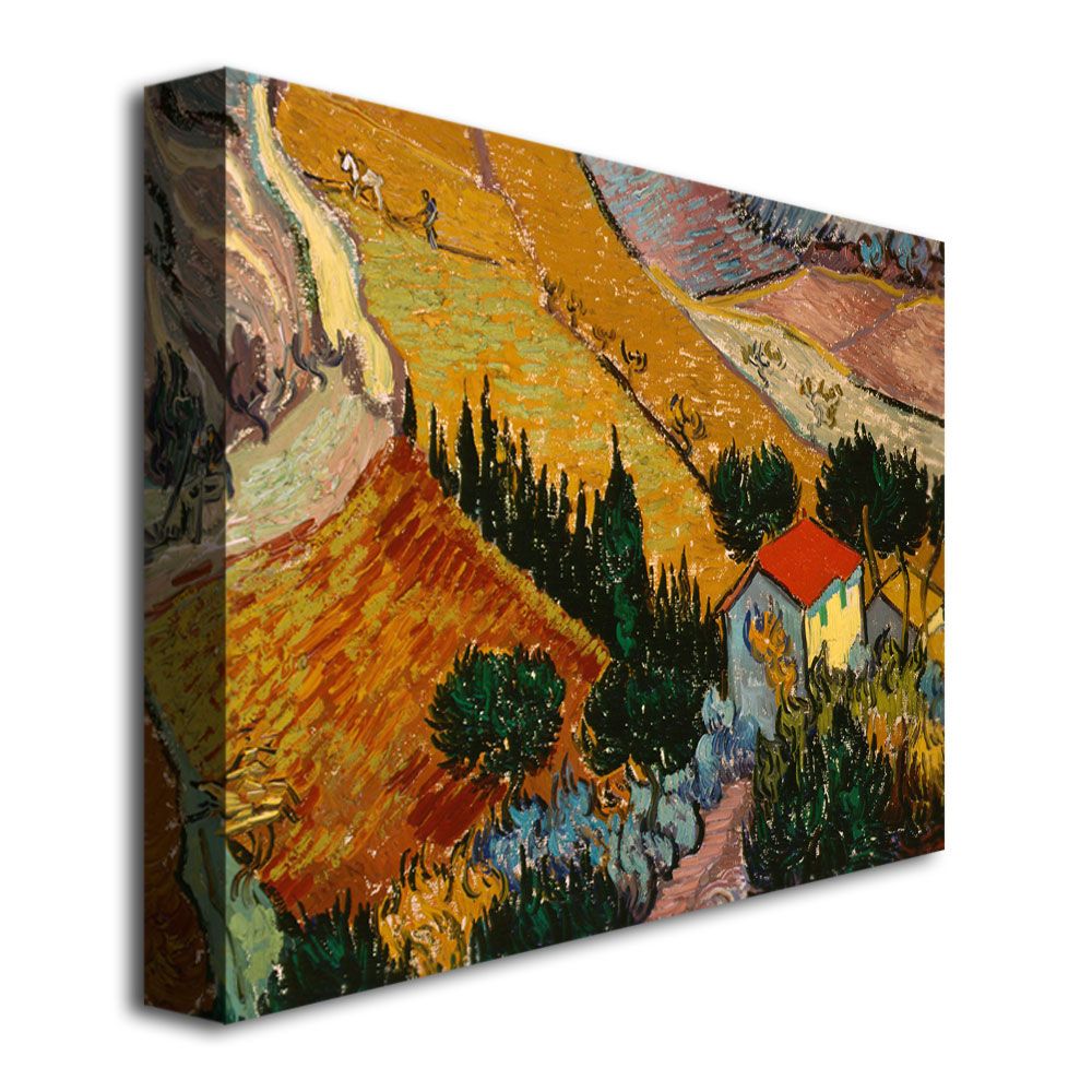 Trademark Global 24x32 inches Vincent Van Gogh "Landscape With House"