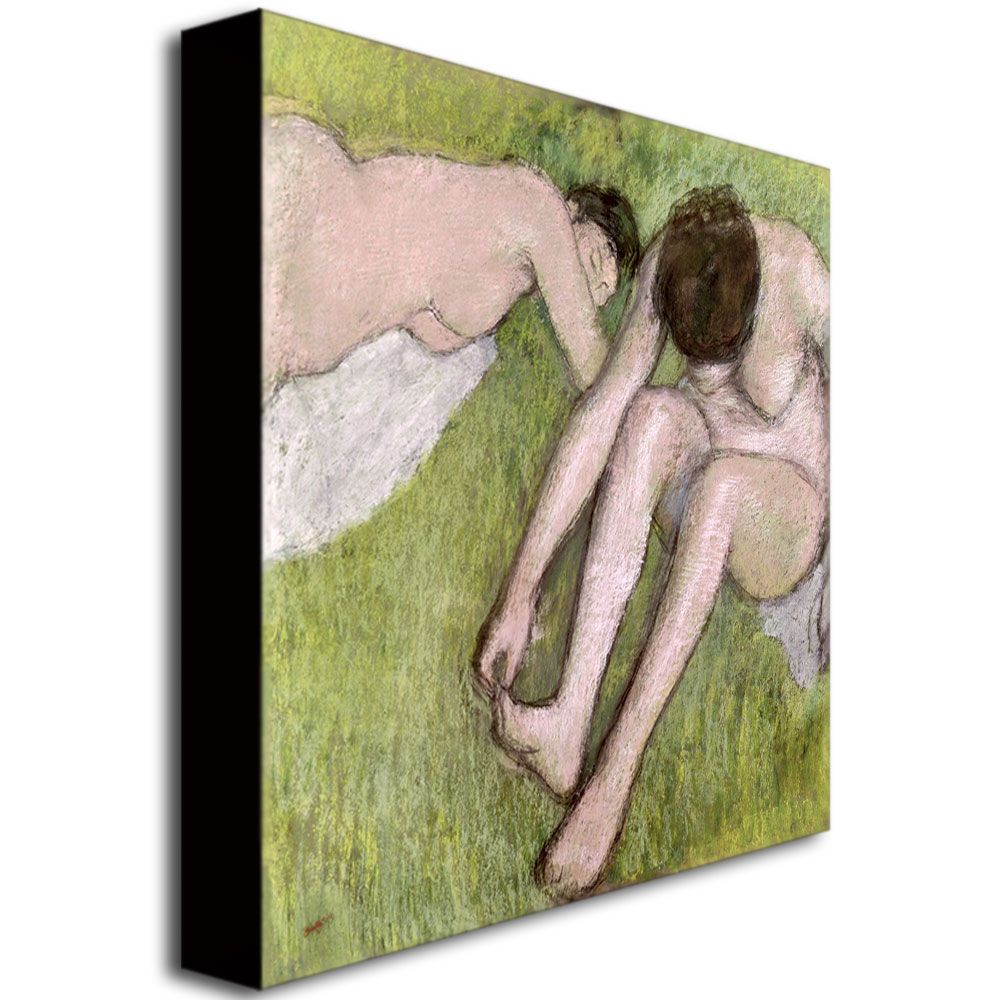 Trademark Global 18x18 inches Edgar Degas "Two Bathers On The Grass"