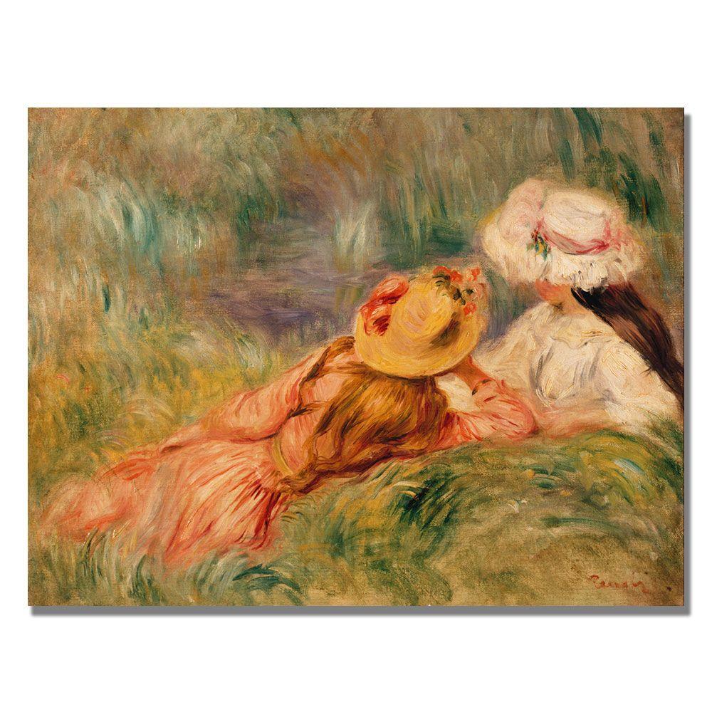 Trademark Global 24x32 inches Pierre Renoir "Young Girls By The Water"