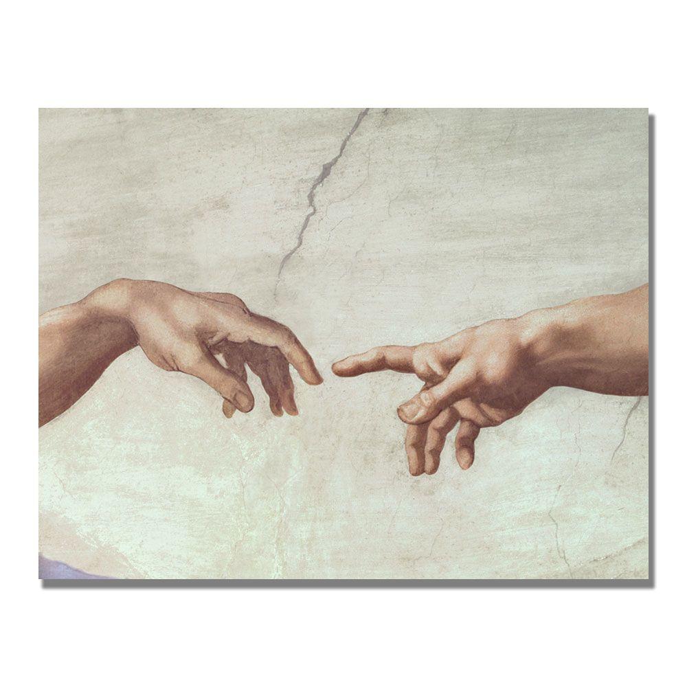 Trademark Global 24x32 inches Michelangelo "Hands Of God"