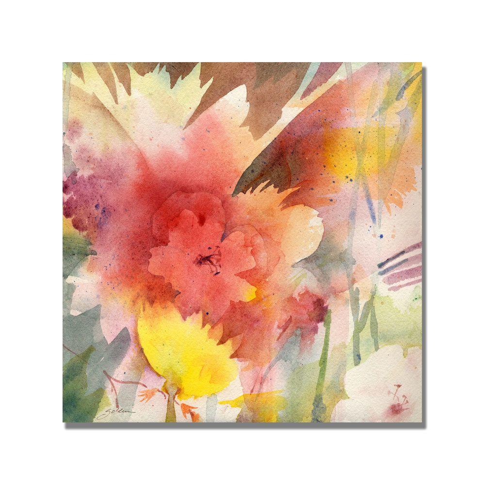 Trademark Global Sheila Golden 'Hibiscus Shadows' Canvas Art