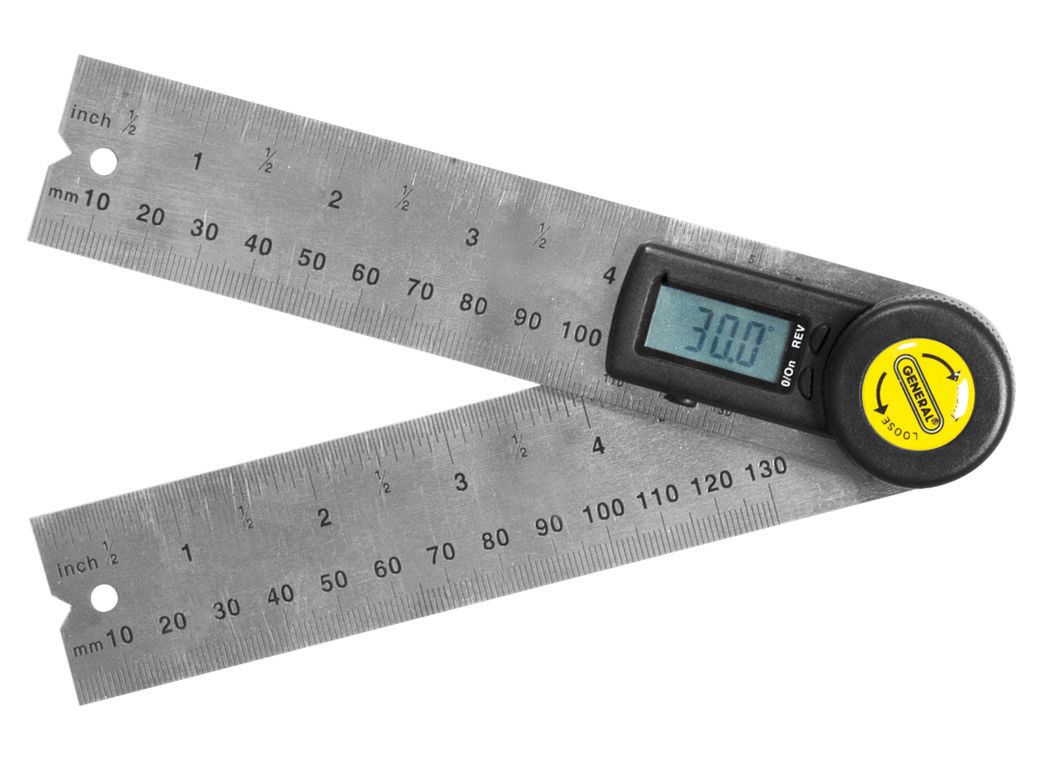 General Tools 5-inch Digital Angle Finder with Analog Ruler