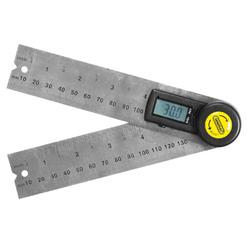General Tools Digital Angle Finder Ruler - 5 Stainless Steel Woodworking Protractor Tool With Large Lcd Display