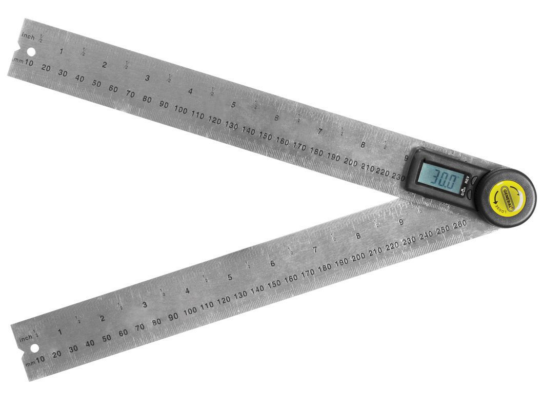 General Tools 10-Inch Digital Angle Finder with Analog Ruler