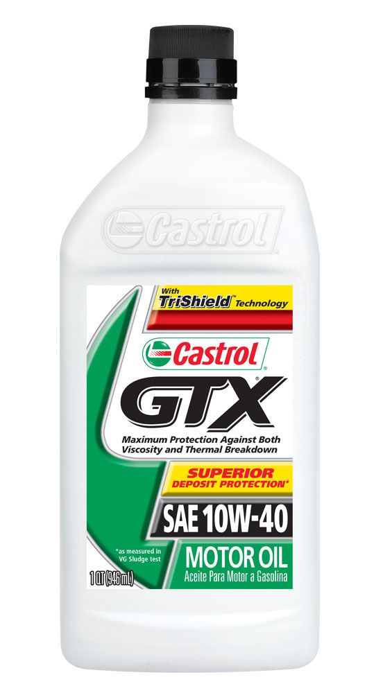 Castrol GTX Motor Oil - SAE 10W-40 - 1 qt
