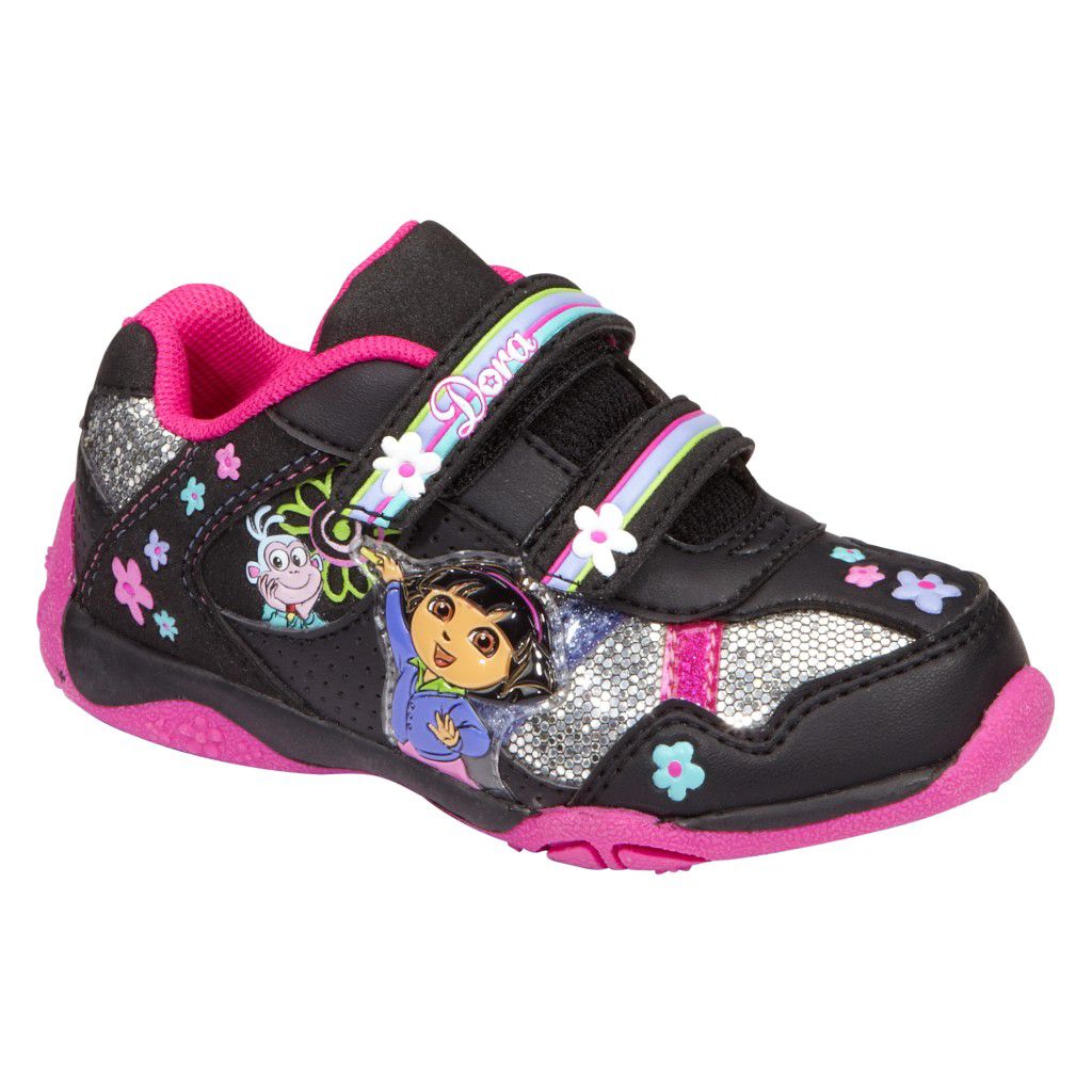 Nickelodeon Toddler Girl's Dora Athletic Shoe Black/Fuchsia