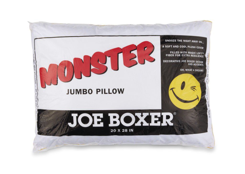 Joe Boxer Monster jumbo overfilled std/qn pillow