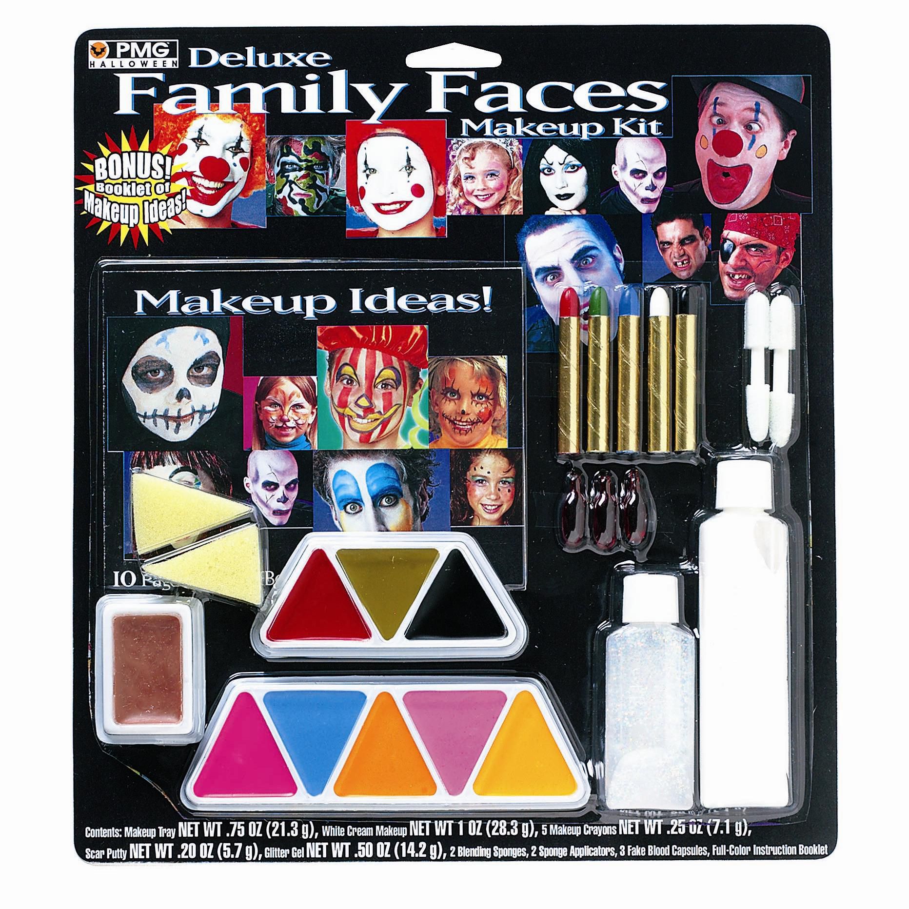 Totally Ghoul Deluxe Family Faces Makeup Kit Halloween Accessory