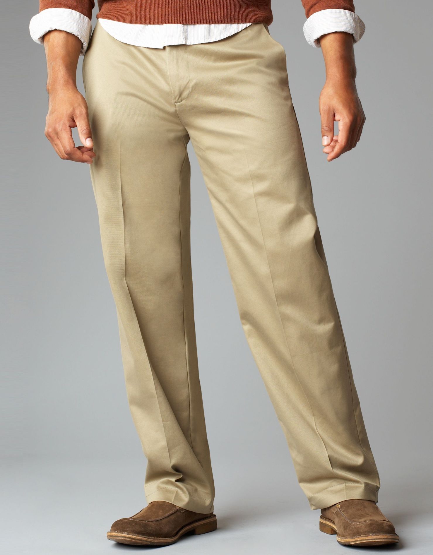 Dockers Men's Signature Khaki  D3 Classic Fit Flat Front Pants