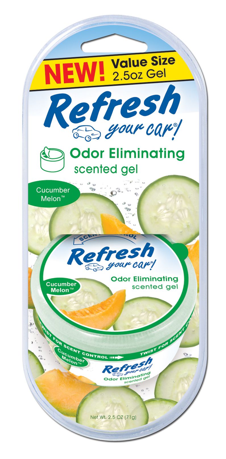 Refresh Cucumber Melon Gel Can Air Freshener