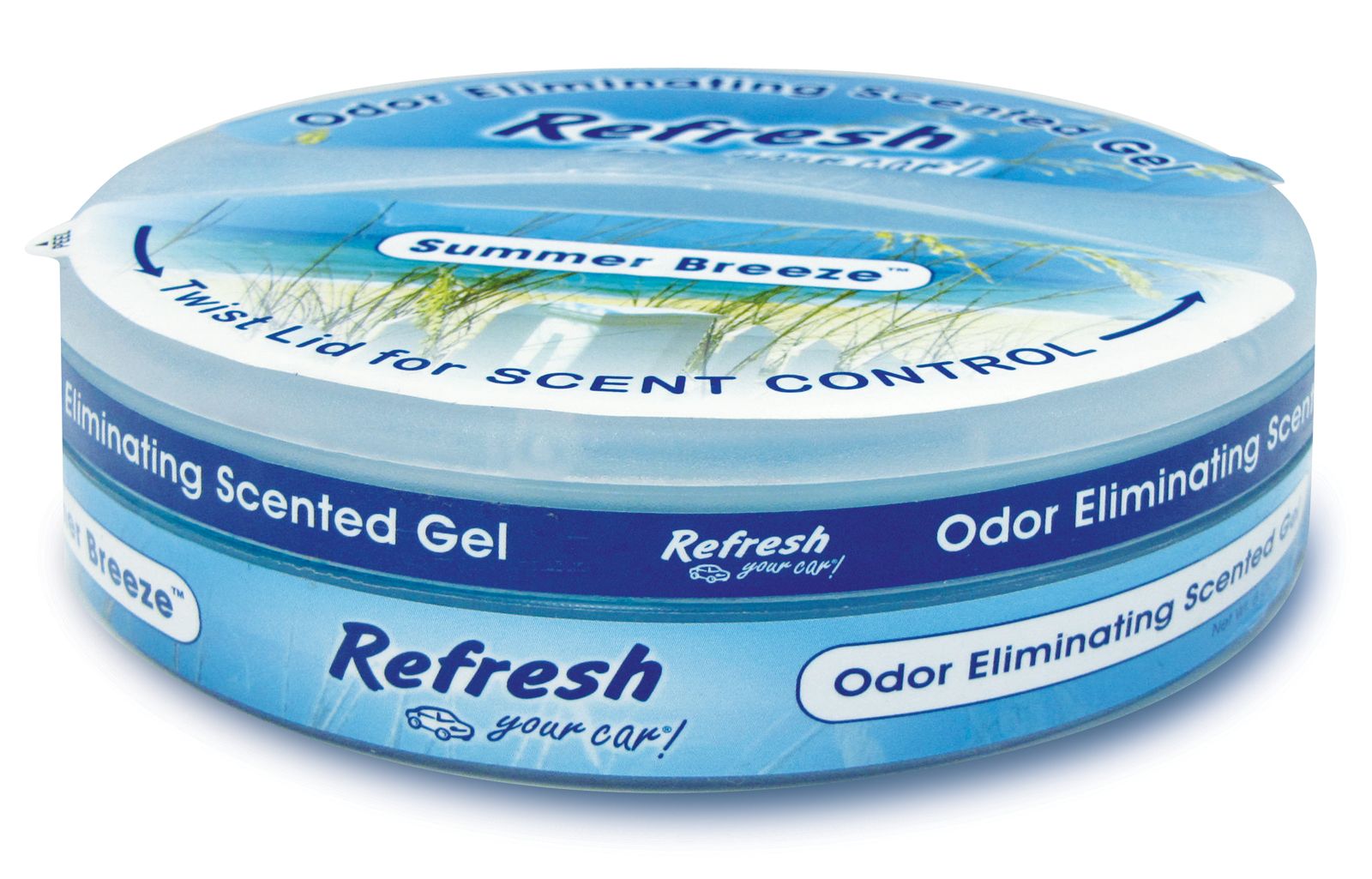 Refresh Your Car Gel Air Freshener 8-Ounce Summer Breeze Scent