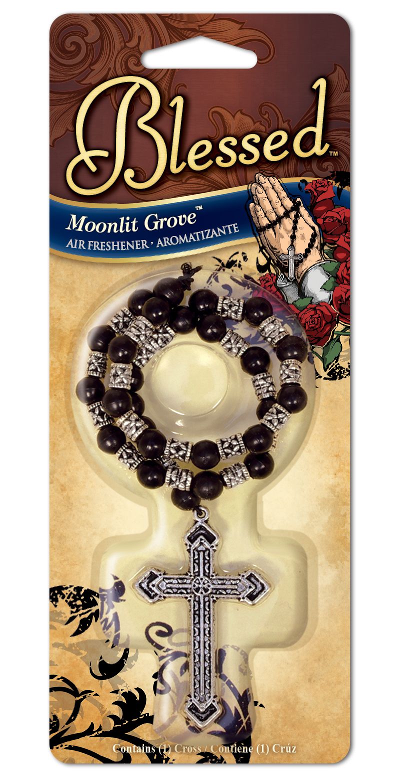 Blessed Scented Metal Cross Hanging Air Freshener