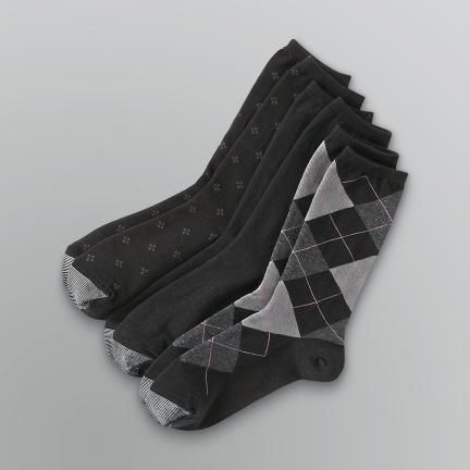 Silvertoe 3 Pack Assorted Pattern Sock