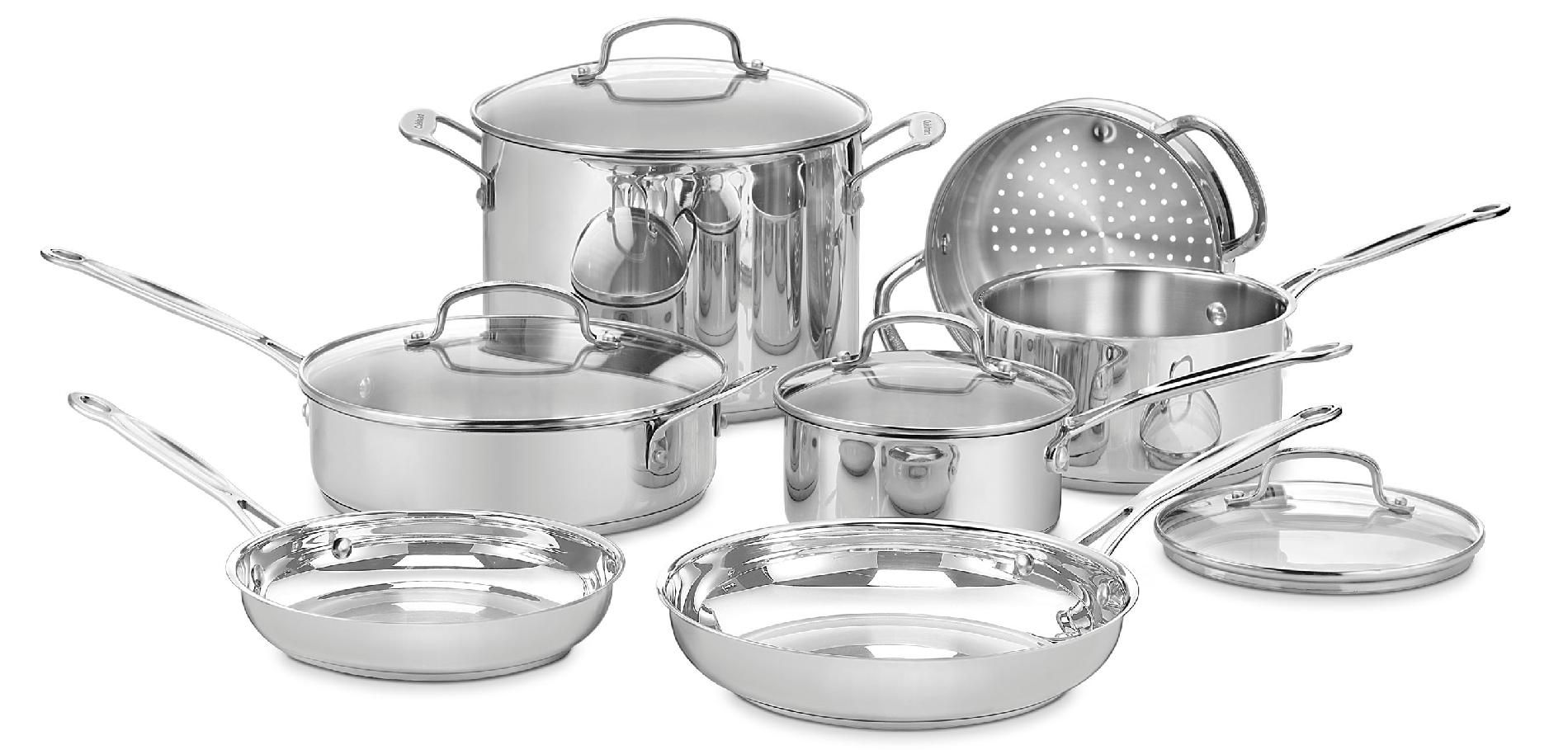 Cuisinart 11pc Stainless Steel Cookware Set Cuisinart Stainless Steel Pots And Pans