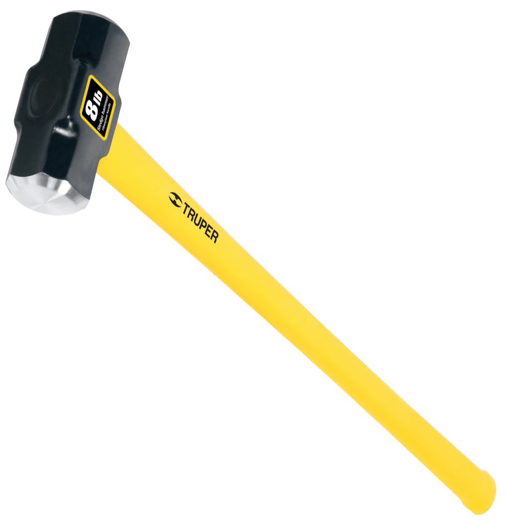Truper TRP30929 8Pound Sledge Hammer with Fiberglass Handle