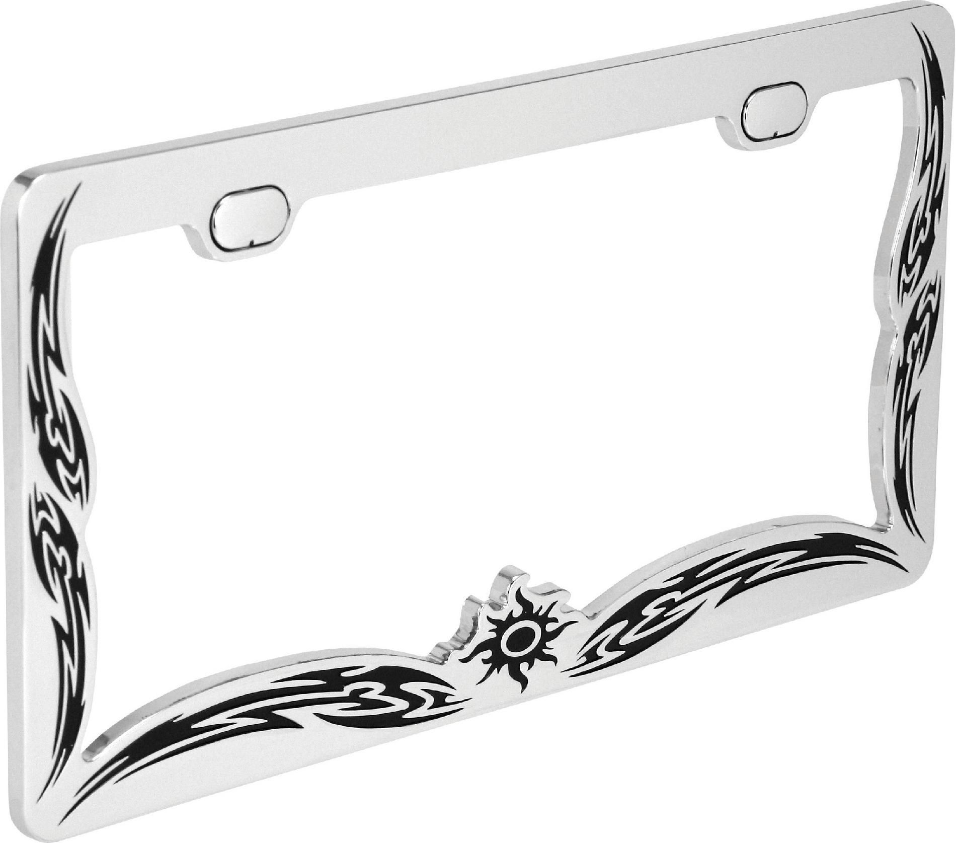 Bell Automotive License Plate Frame Tribal Design Chrome Shop Your