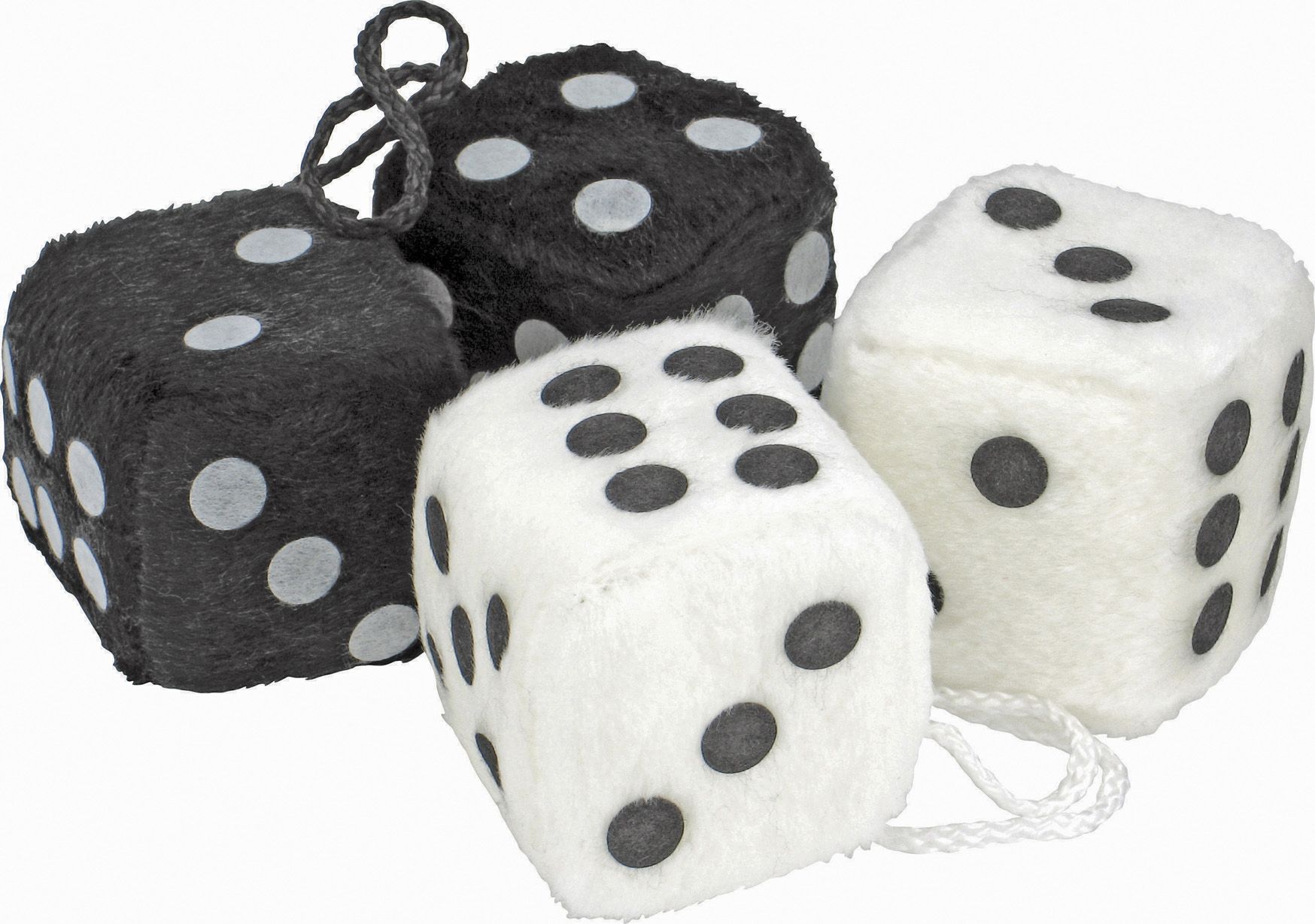 Assorted Fuzzy Dice Black/white and White/Black