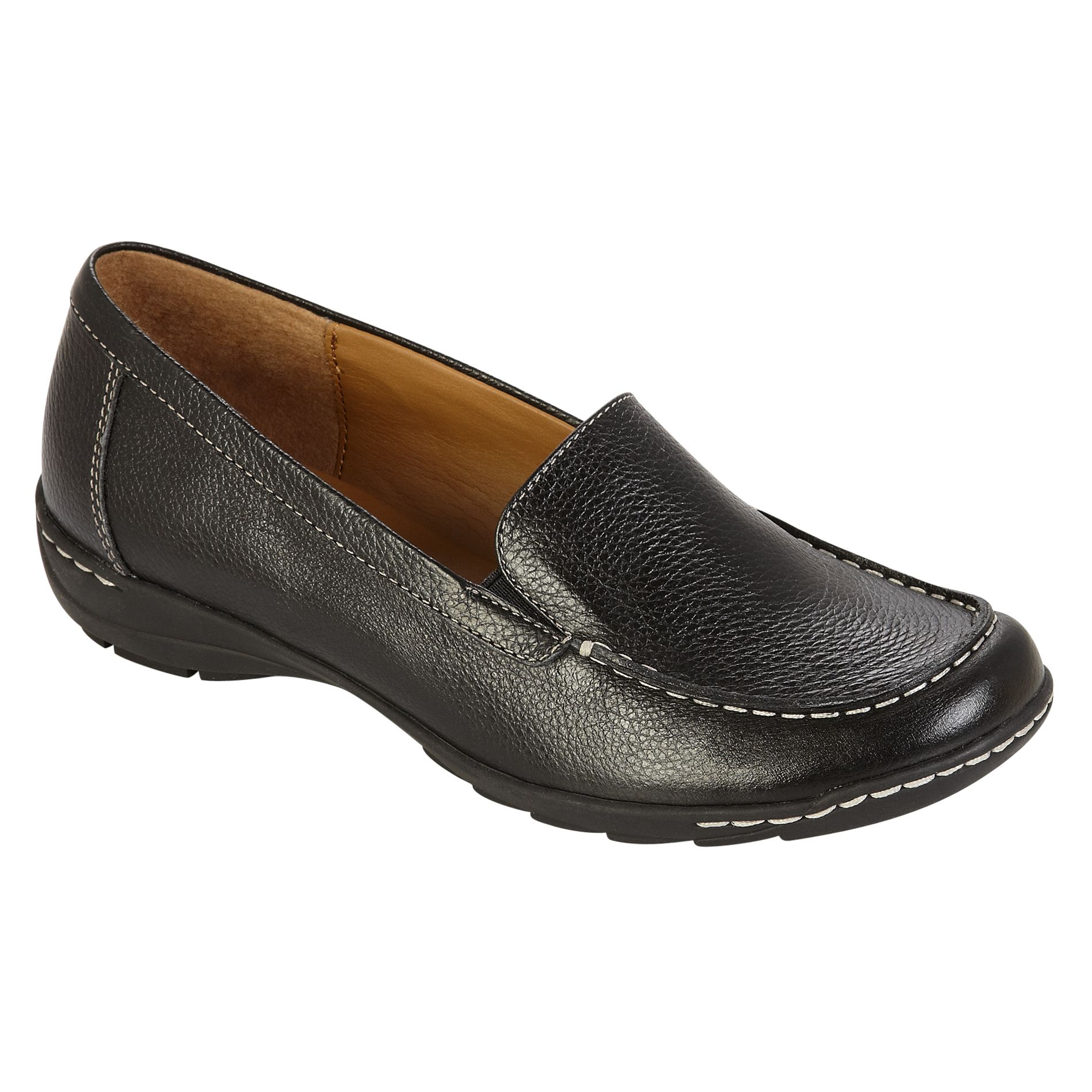 I Love Comfort Women's Larson Casual Leather Loafer Wide Width Avaliable- Black