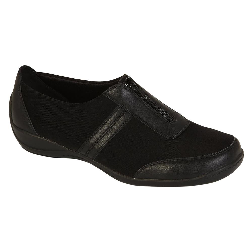 Laura Scott Women's Easy Casual Shoe- Black Wide Width Available