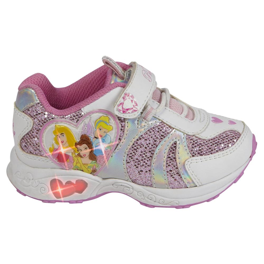 Disney Toddler Girl's Princess Sparkle Light Up Jogger - White