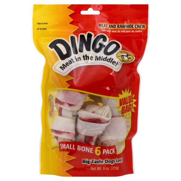 Dingo Meat In The Middle! Meat & Rawhide Chew, Value Bag! 6 bones [9 oz (255 g)]