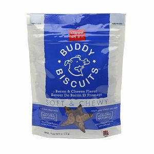 Cloud Star Buddy Biscuits, Soft & Chewy, Bacon & Cheese, 6 oz