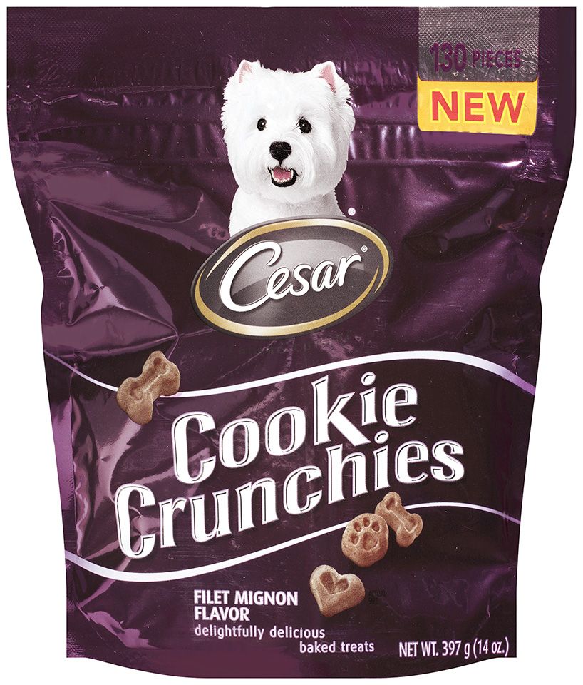 Cesar Cookie Crunchies Filet Mignon Flavor Dog Treats 130 CT
