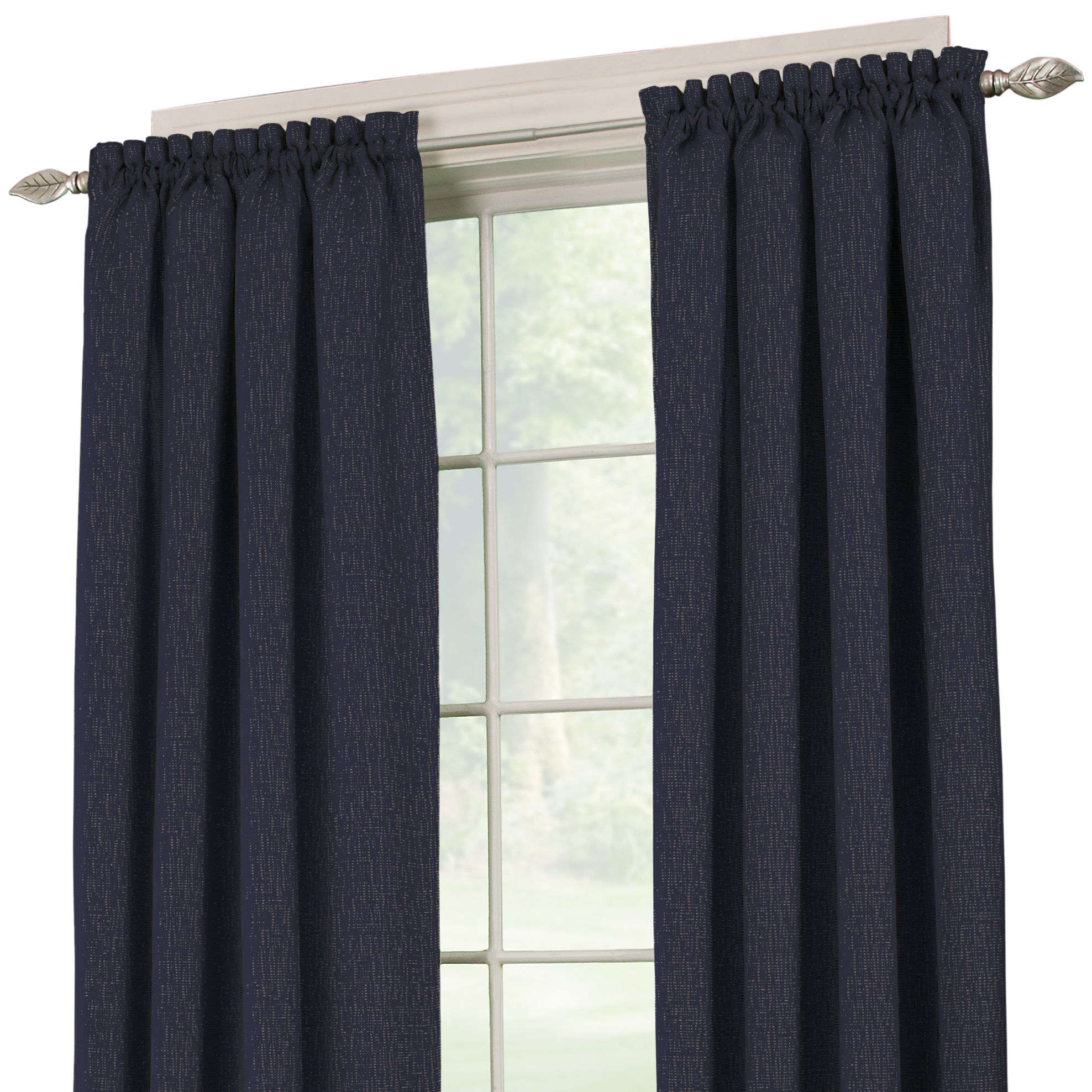 Essential Home Jacquard Textured Panel - Navy