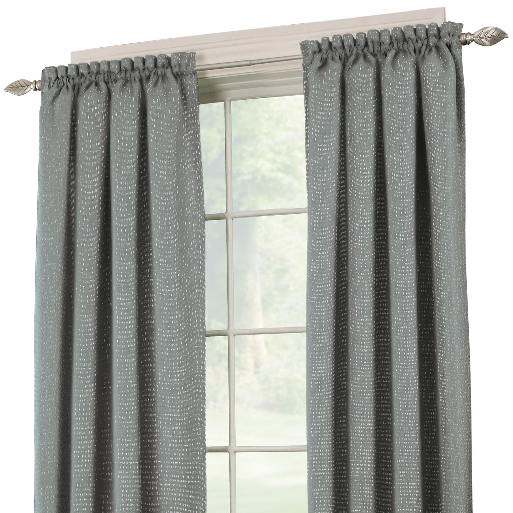 Essential Home Jacquard Textured Panel - Charcoal