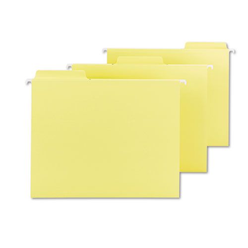 Smead SMD64097 FasTab Hanging File Folders, Letter, Yellow, 18/Bx