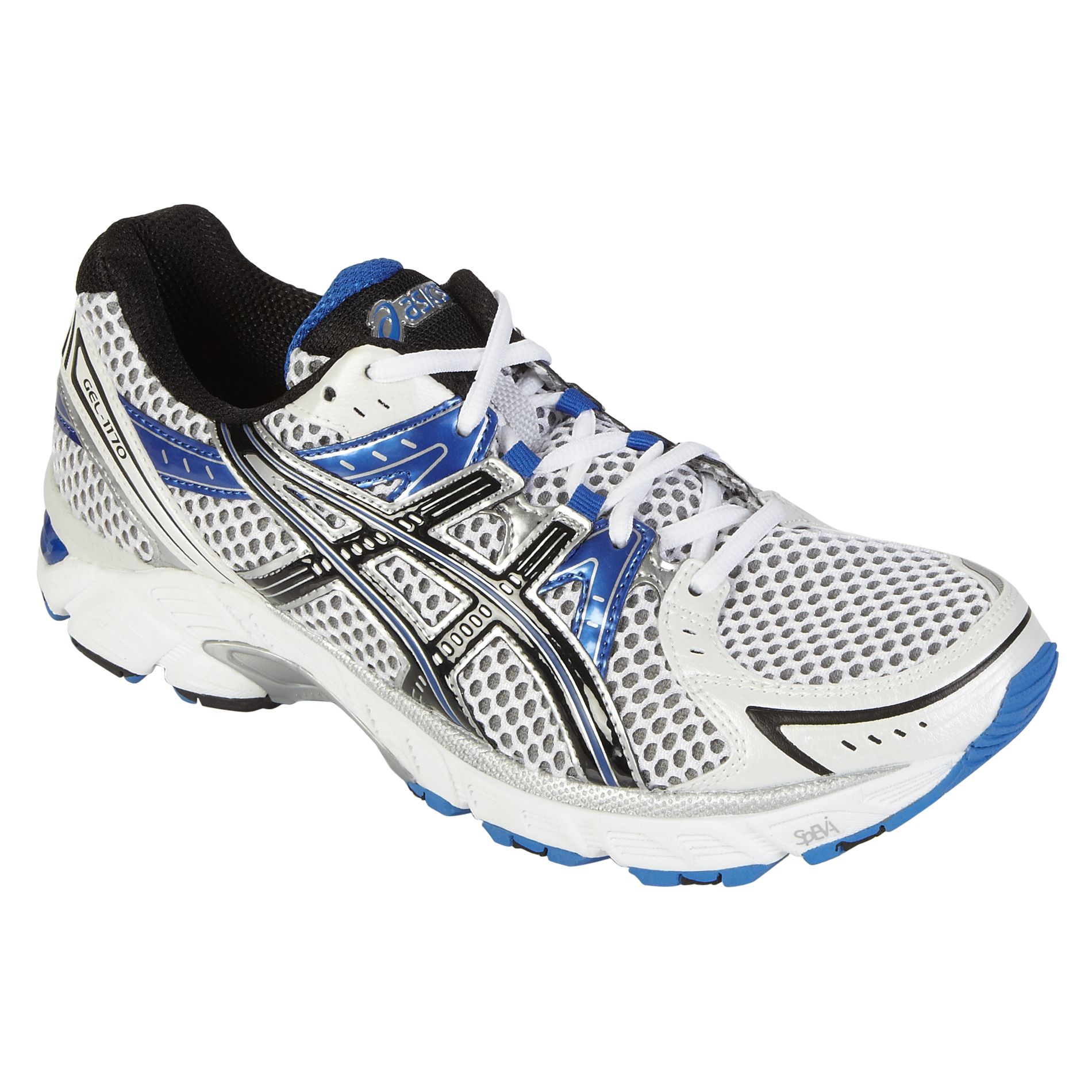 ASICS Men's GEL-1170 Running Athletic Shoe Medium, Wide, Extra Wide - White/Blue/Black