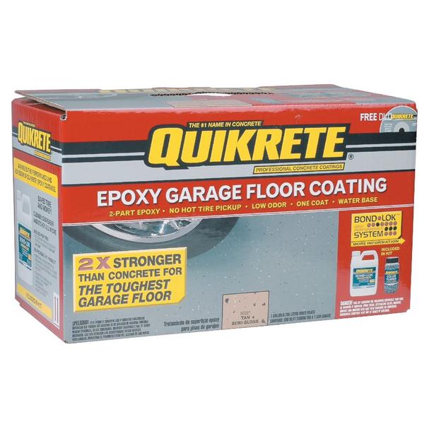 Quikrete 50020 Epoxy Coatings Flooring Kit One Gallon Gray