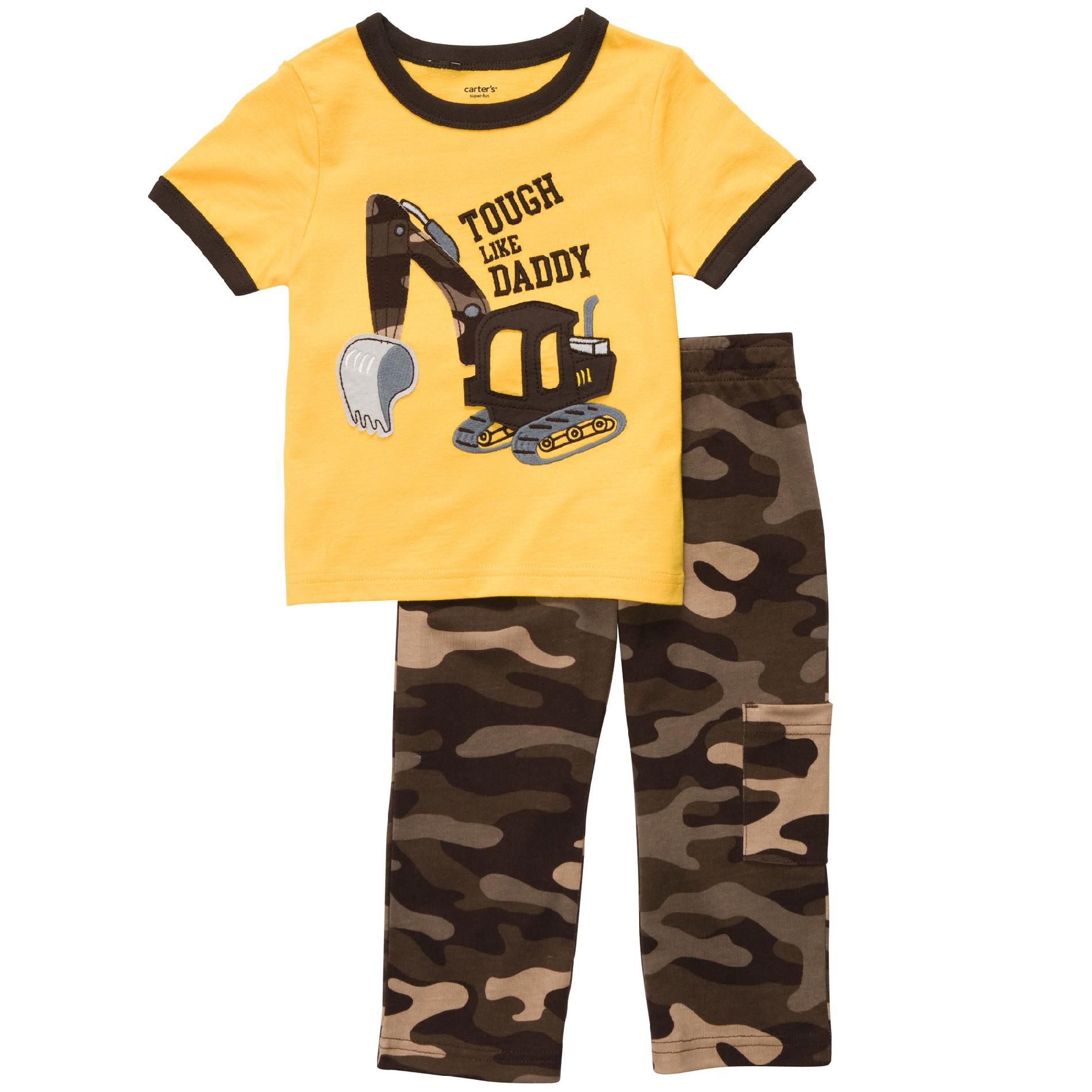 Carter's Boy's Infant Set Tough Yellow Camouflage